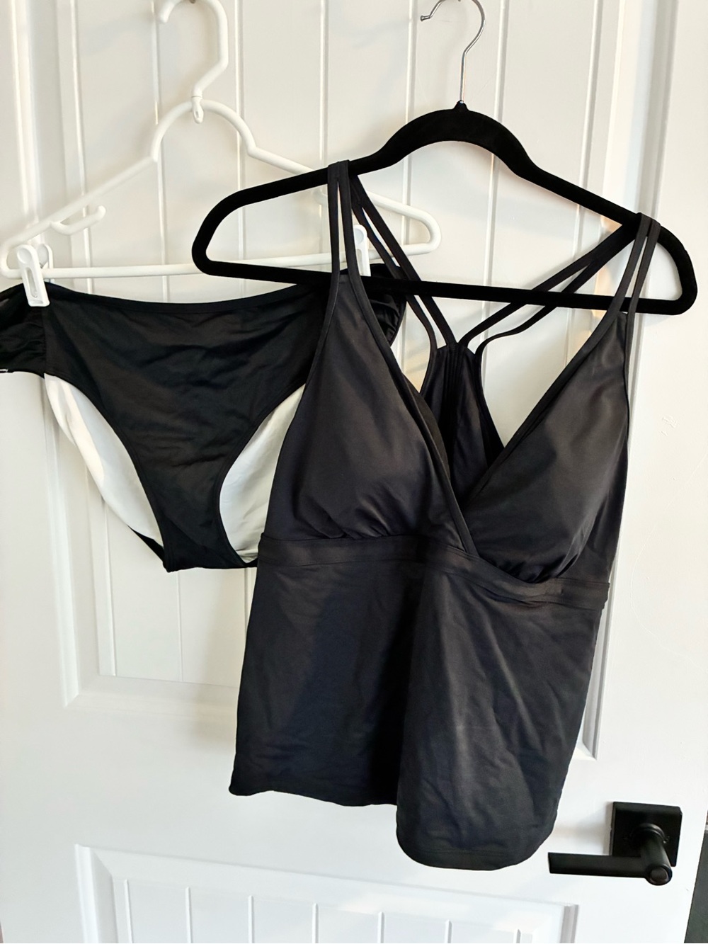 L.L.Bean Black Swimwear Label Close-Up